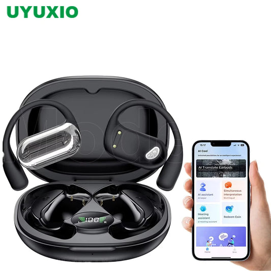 POLVCDG Bone Conduction Headset IPX8 32GB Bluetooth 5.3 Wireless Headset with microphone Waterproof Swim 2024 New