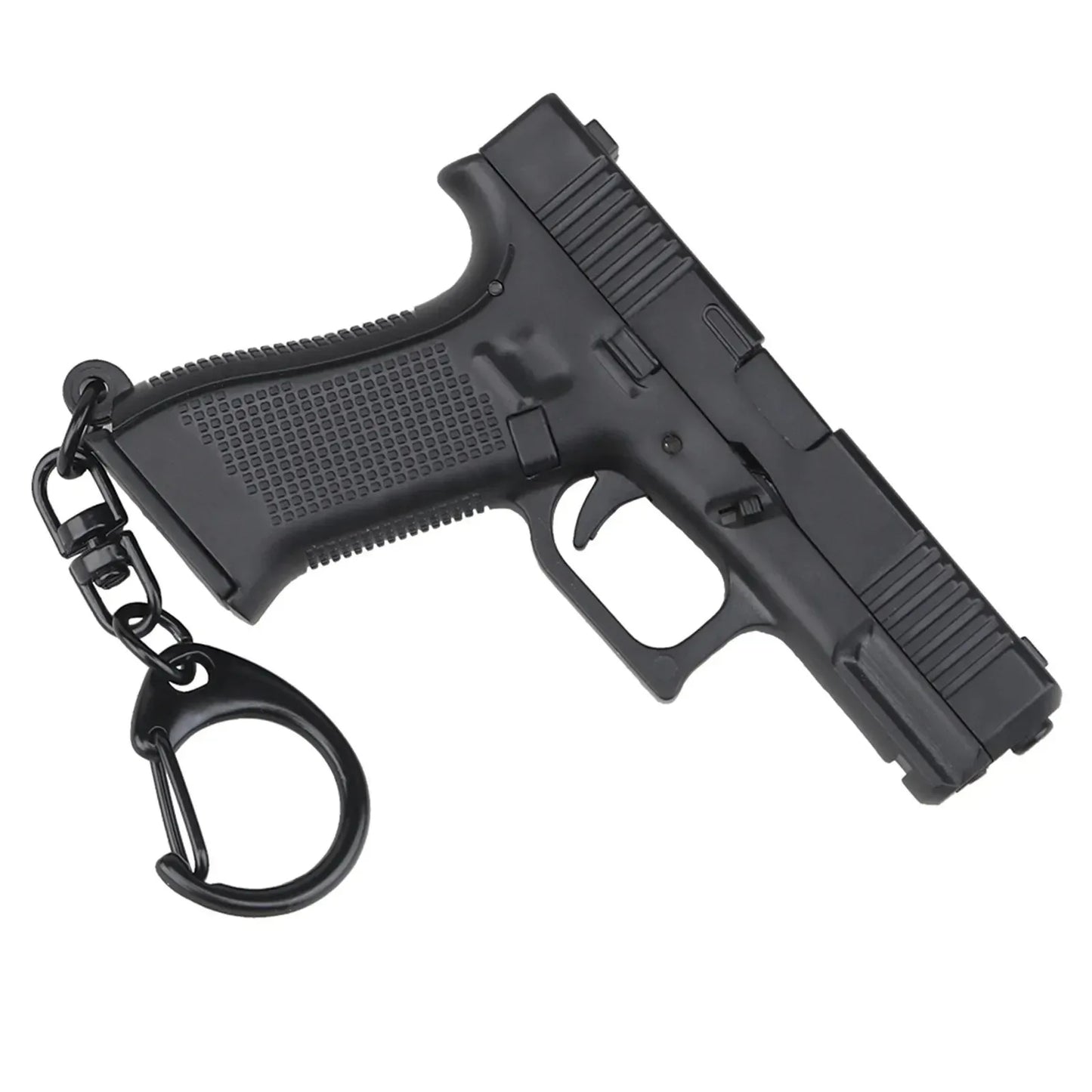 Mini Tactical Pistol Shape Car Keychain for Men Portable Decorations Detachable Keyring Realistic Model Toy Bag Accessories