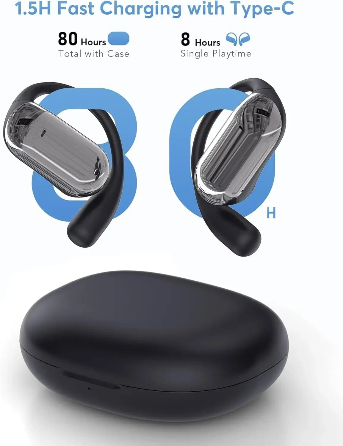 POLVCDG Bone Conduction Headset IPX8 32GB Bluetooth 5.3 Wireless Headset with microphone Waterproof Swim 2024 New