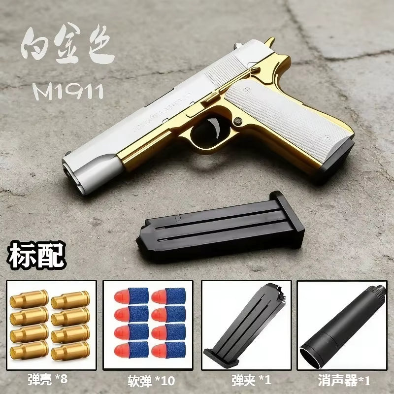 2026 Newest Shell Ejecting Airsoft Pistol Soft Bullet Toy Gun Children Armas Shoot Outdoor Game Boys Gift